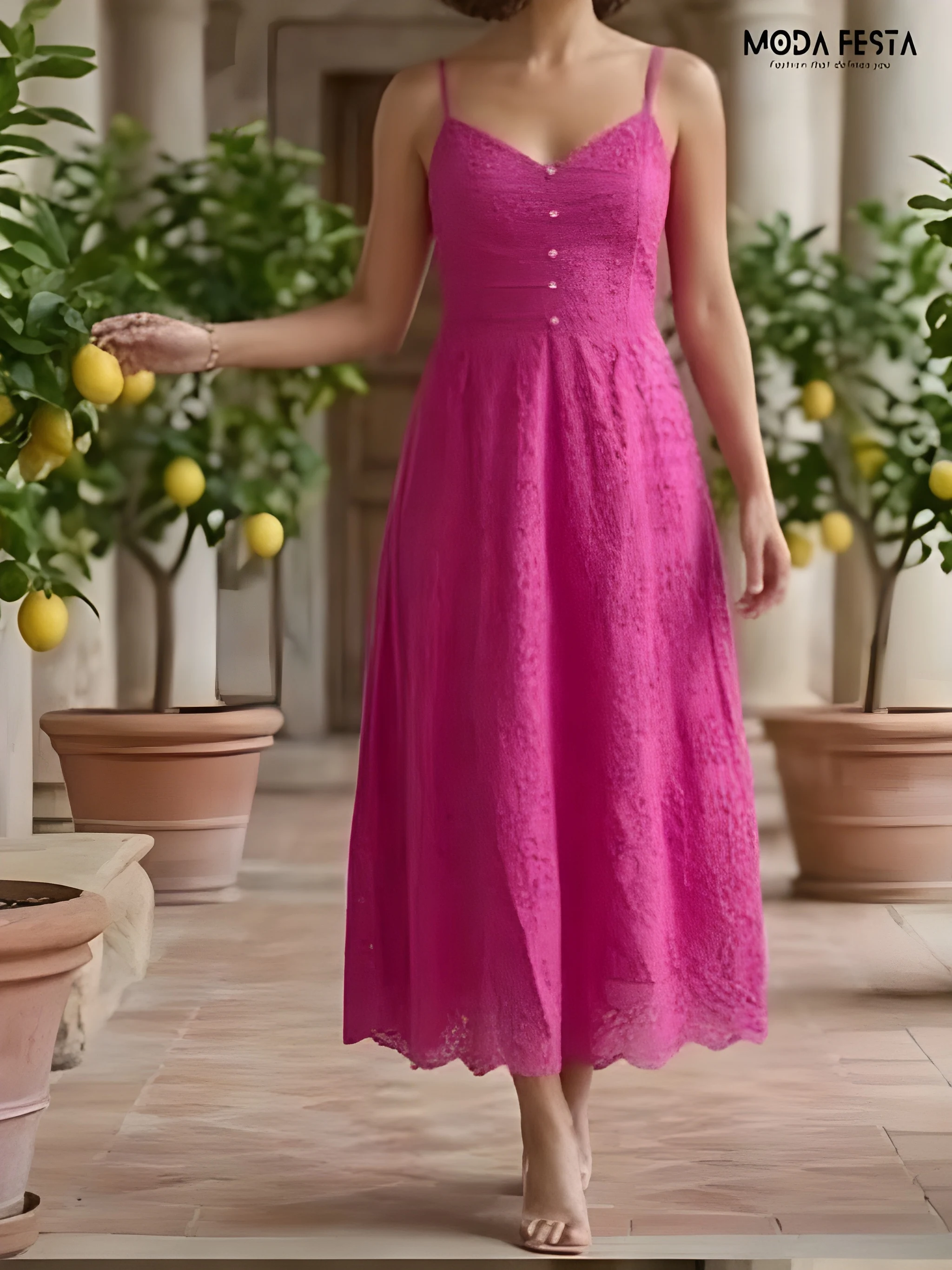 CHIKAN SPAGHETTI  DRESS
